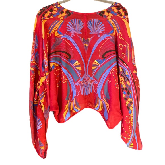 Free People Red and Blue Blouse - Picture 9 of 9